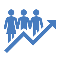Business growth icon
