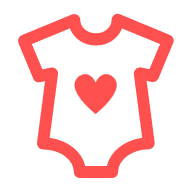 Image of a baby grow with heart on