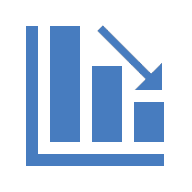 Graph going down icon