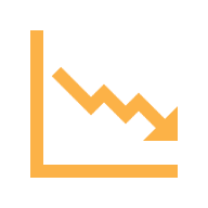 Graph going down icon