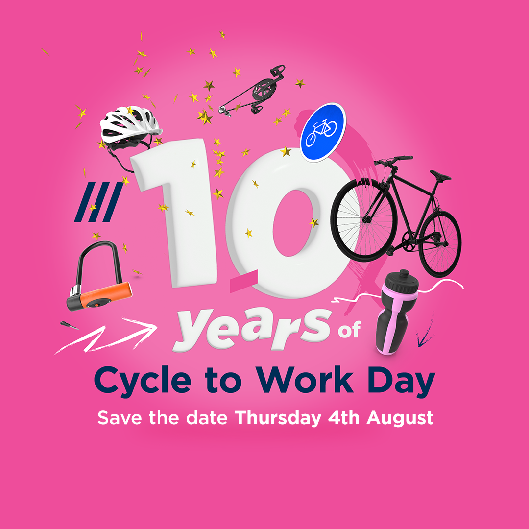 National Cycle to work day 2022 celebrating 10 years of the event