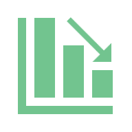 Graph going down icon