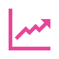 Upward graph icon