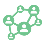 Connected people icon