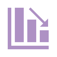 Graph going down icon
