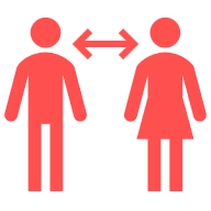 Social distancing icon