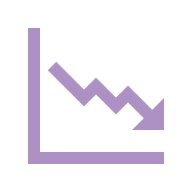 Chart going down icon