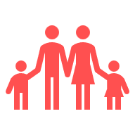 Family with two children icon