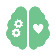 Right and left brain icon