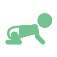 Baby crawling icon