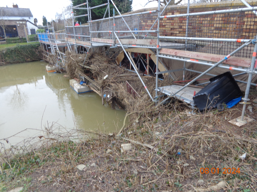 Flood debris