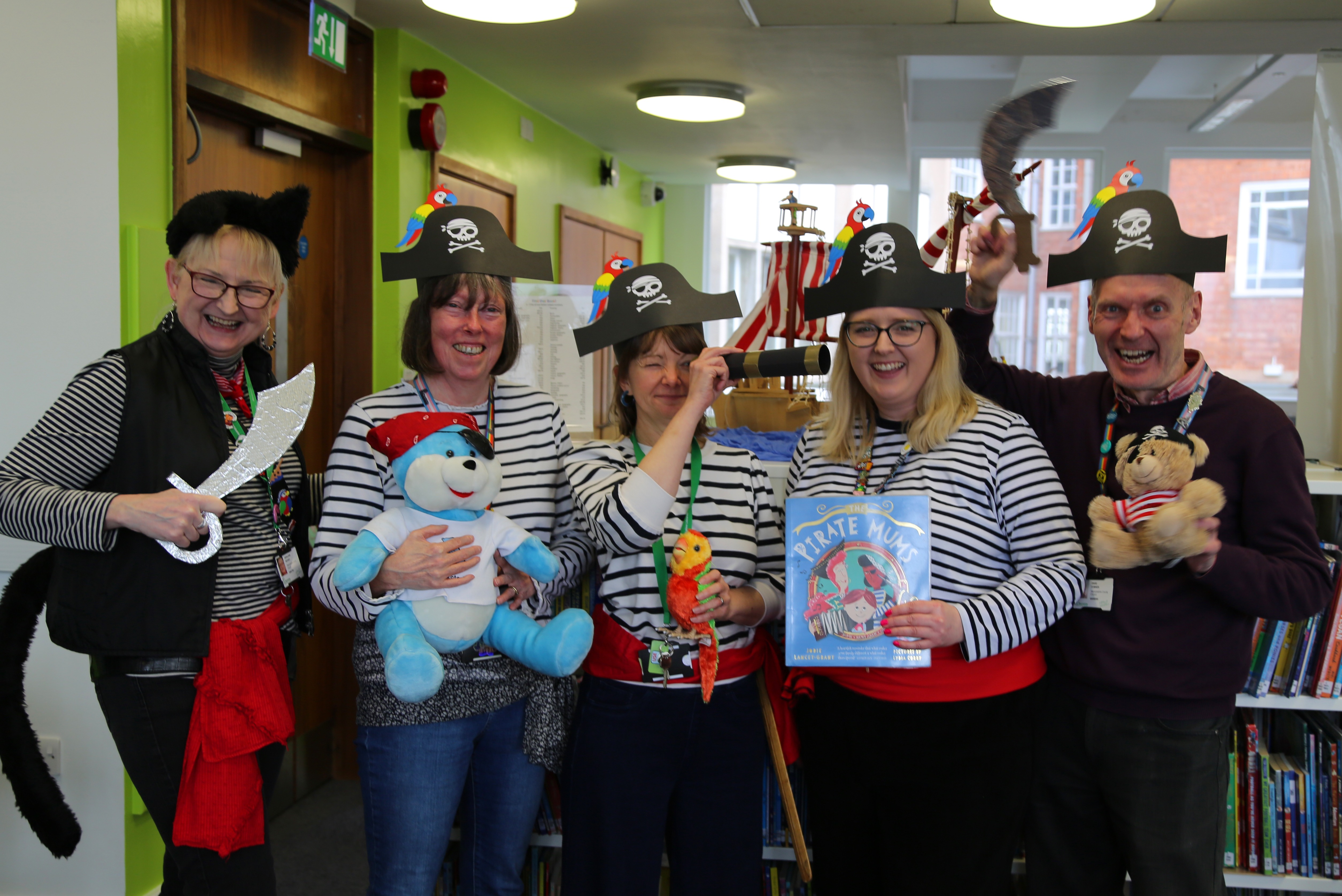 Warwickshire Library Staff in World Book Day Costumes