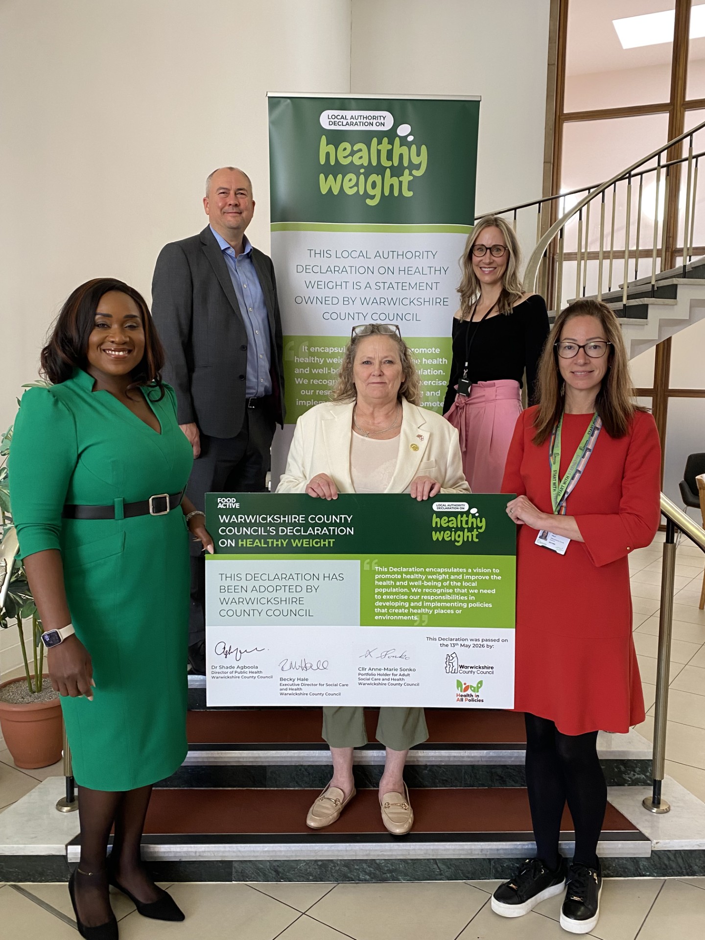 Warwickshire leads the way on healthy weight by signing national declaration