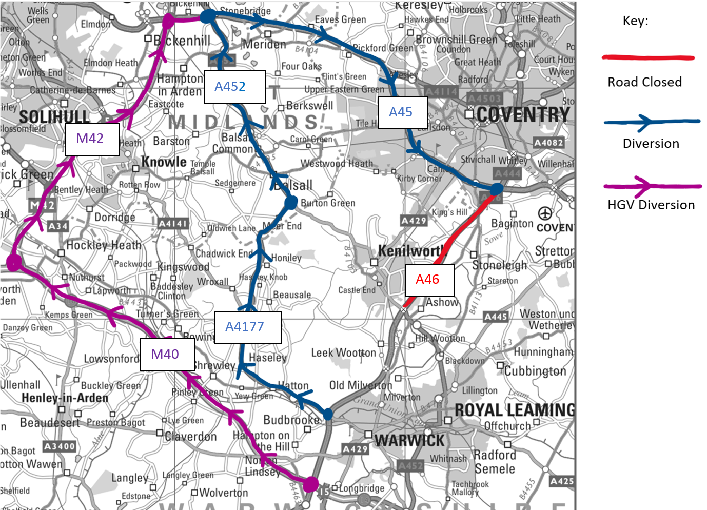 A46 Stoneleigh Junction Warwickshire County Council