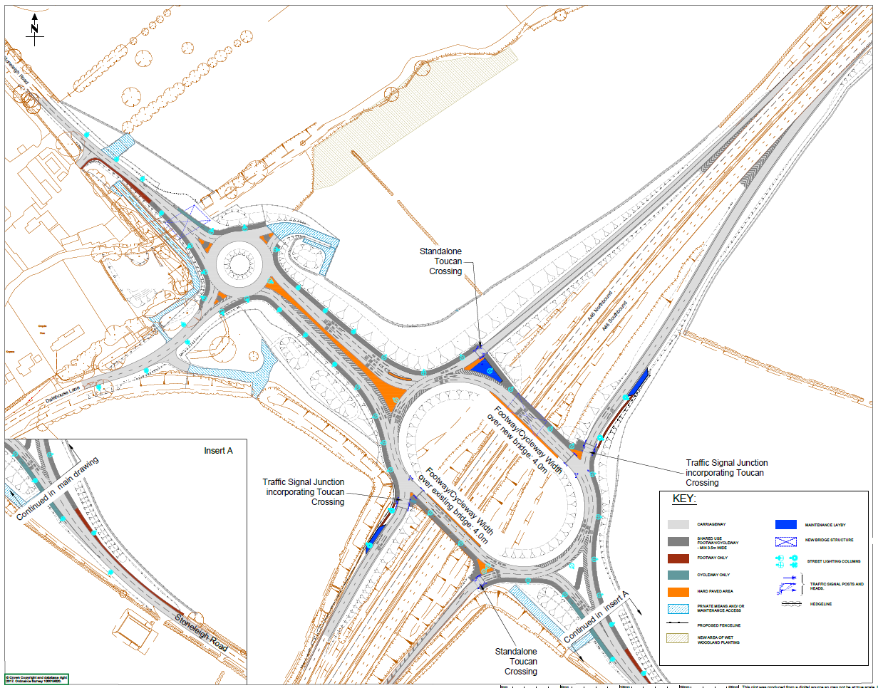 A46 stoneleigh junction improvements after