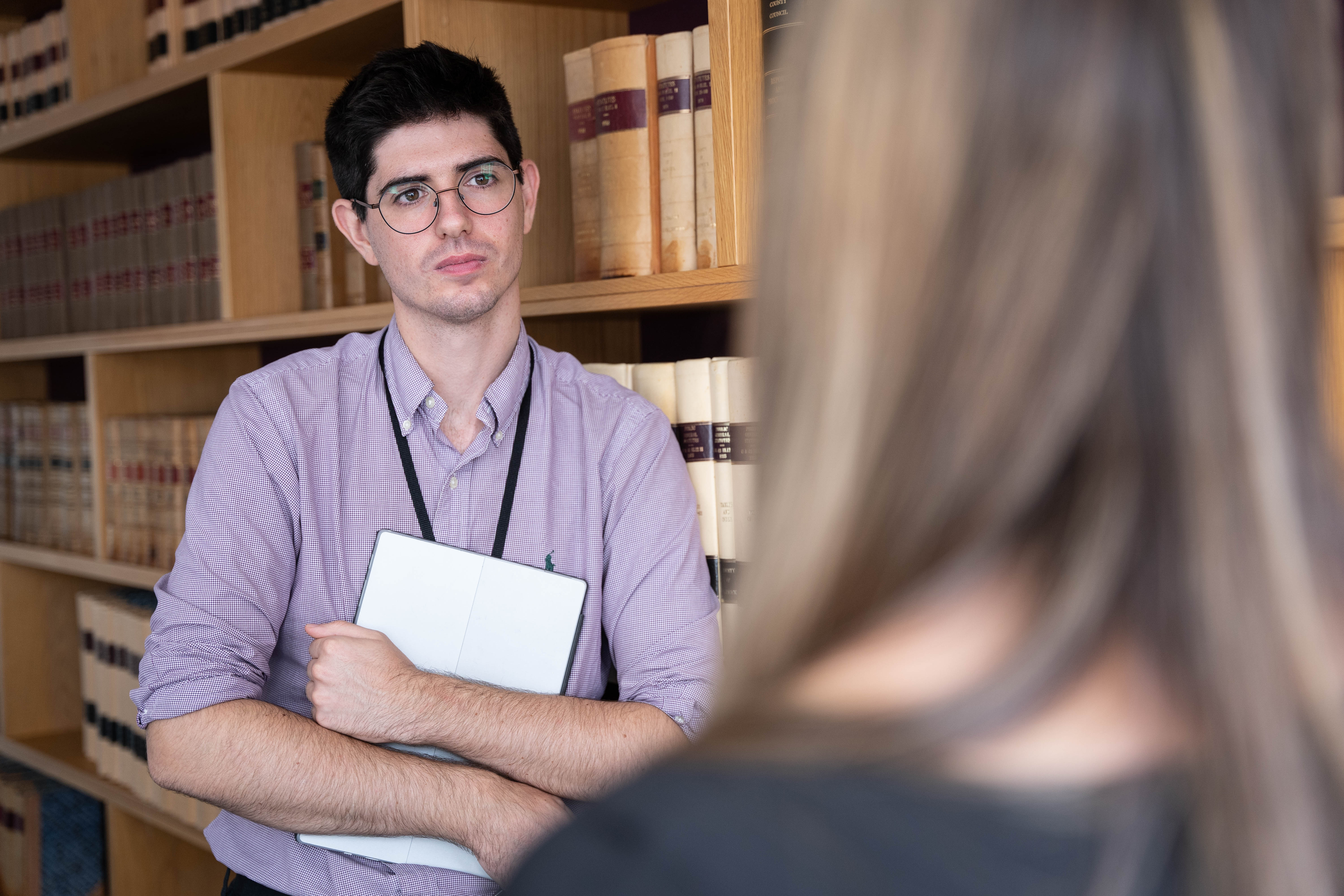 Kieran in his new Solicitor role at Warwickshire Legal Services