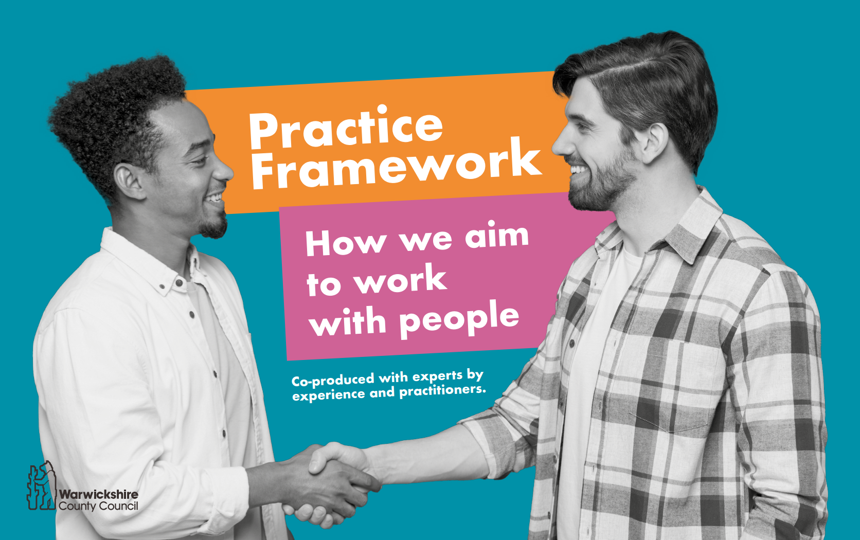 Adult Social Car Practice Framework cover showing two people shaking hands