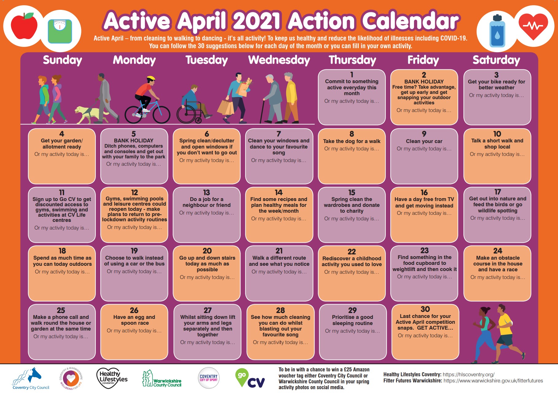 Active April calendar