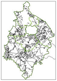 Map of aggregated archaeological data