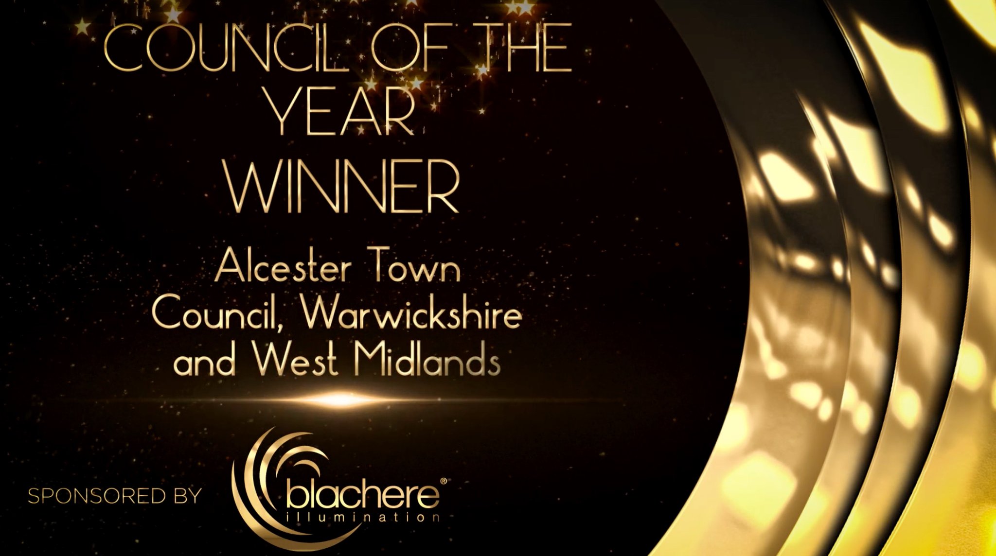 County Council congratulates Alcester Town Council on award win!