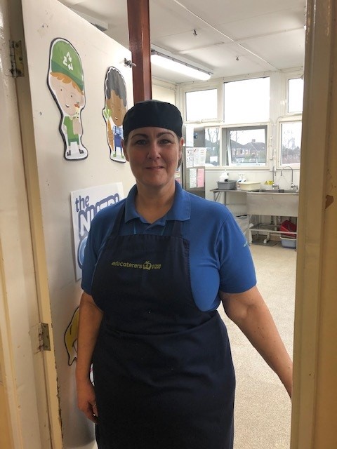 Alyson Marsh in kitchen at Telford School