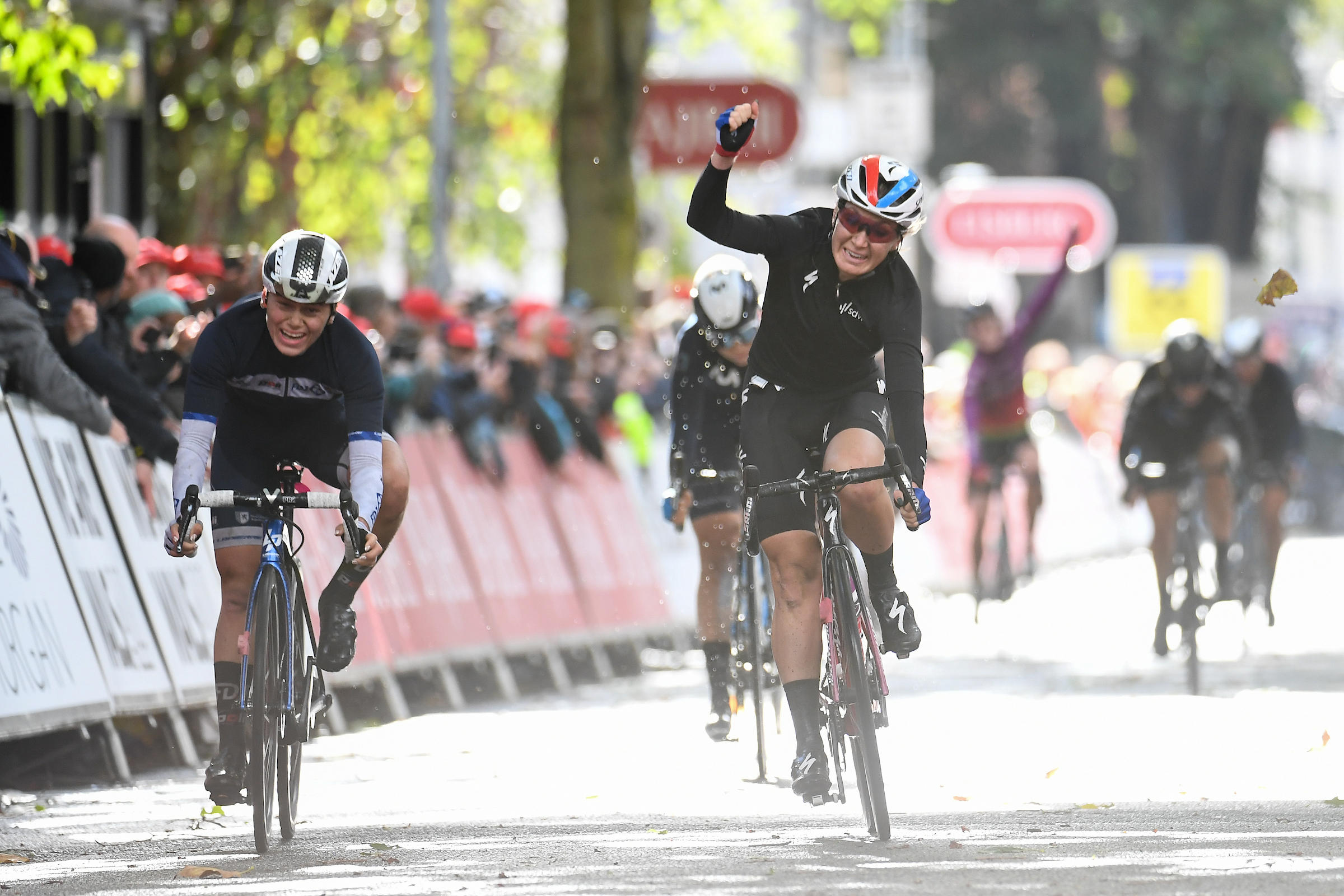 Amy Pieters wins Stage Two AJ Bell Women&#039;s Tour in Walsall (SWpix)