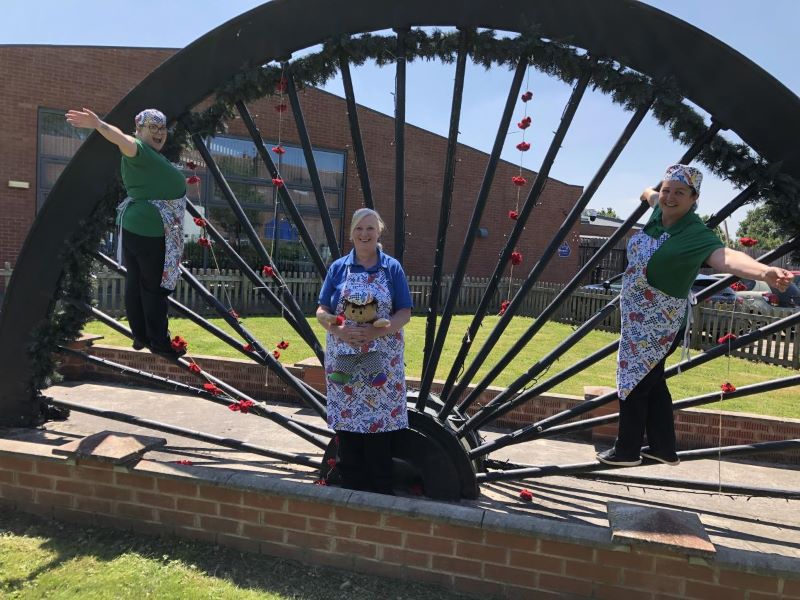 Catering staff at Arley Primary School celebrate national catering award