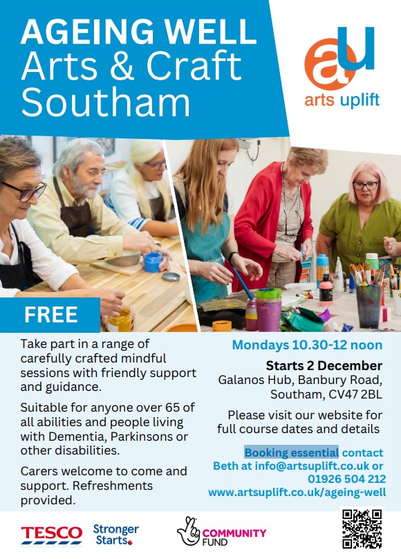 Arts and Craft event flyer for Arts Uplift