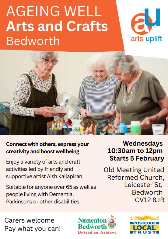 Bedworth Arts & Craft flyer for Arts Uplift