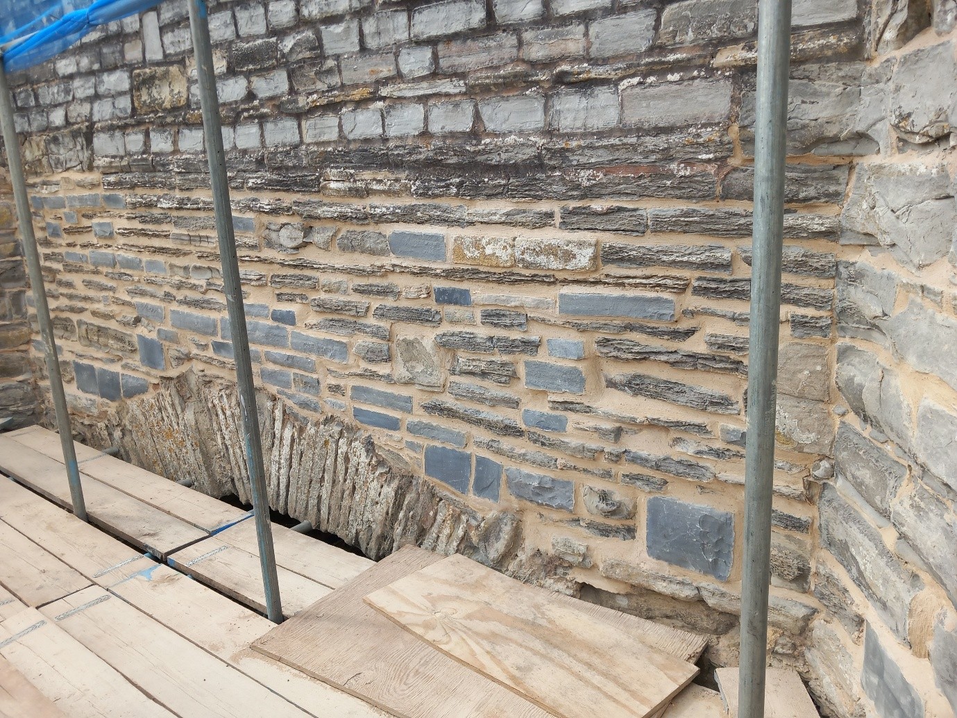 Image of completed brickwork on Bidford bridge