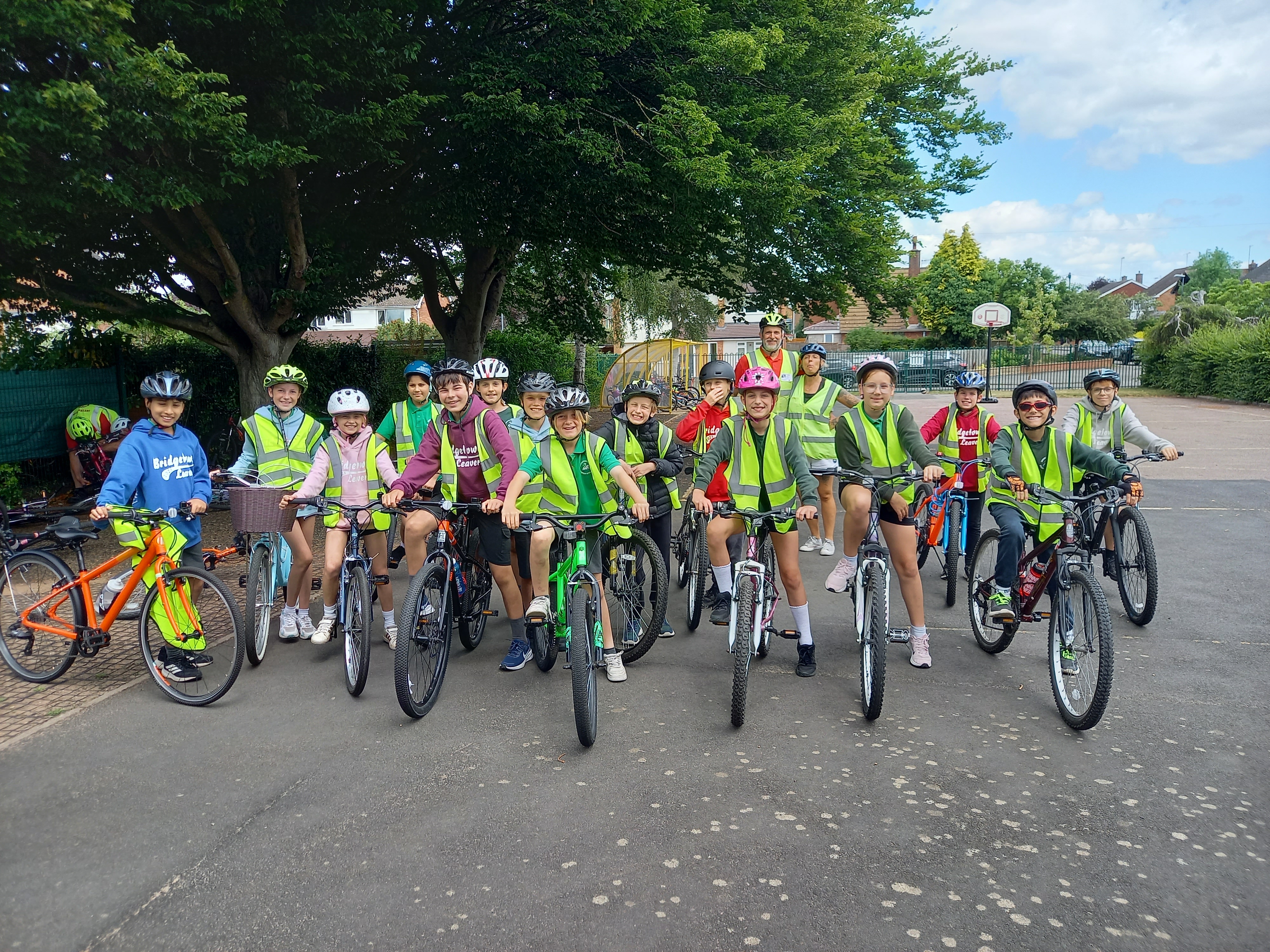 Children on bikes