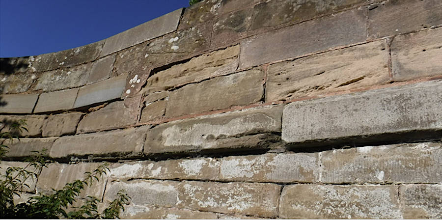 Bretford Bridge eroded masonry