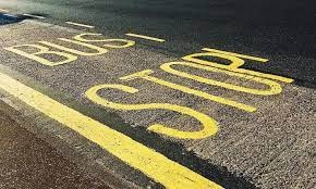 Bus Stop Road Markings in Yellow