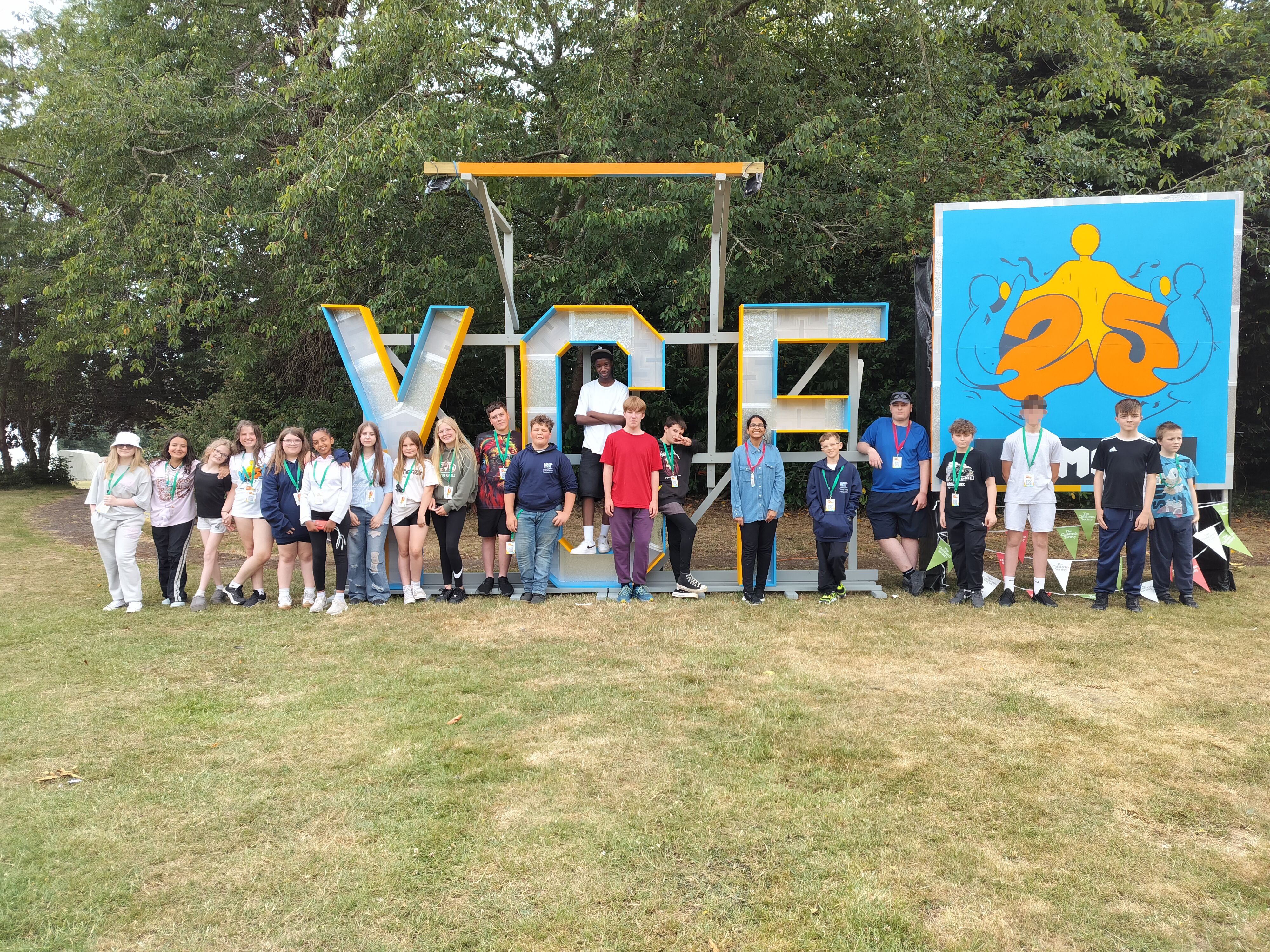 Warwickshire young carers at the Young Carers Festival, June 2025