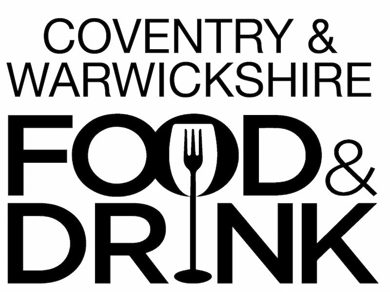 Coventry and Warwickshire Good and Drink text logo with the I styled like a fork