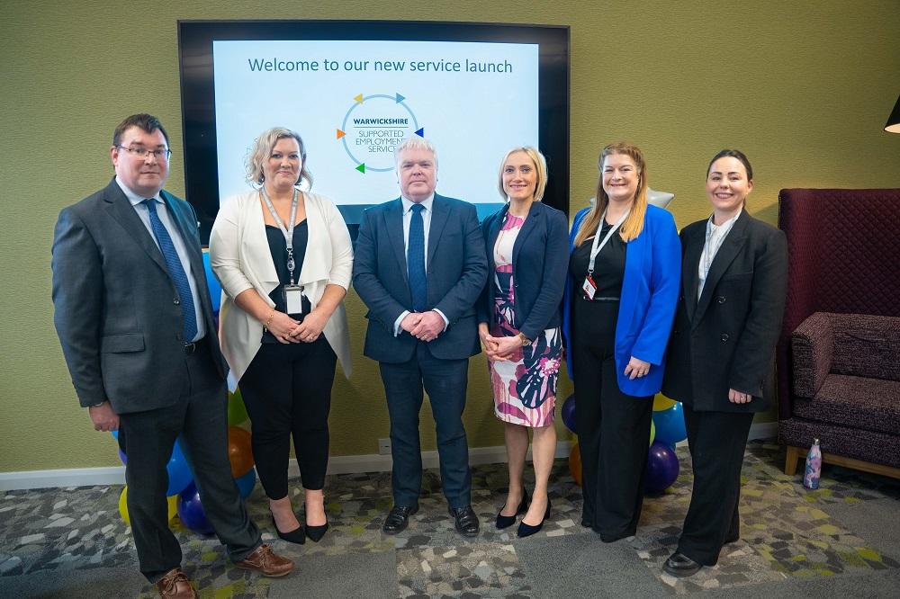 Photograph taken at the launch of the Warwickshire Supported Employment Service