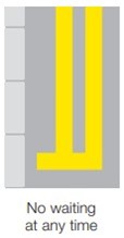 Diagram of double yellow lines