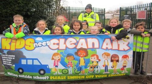 Kids need clean air! Drivers asked to switch off their engines when parked, waiting or stationary