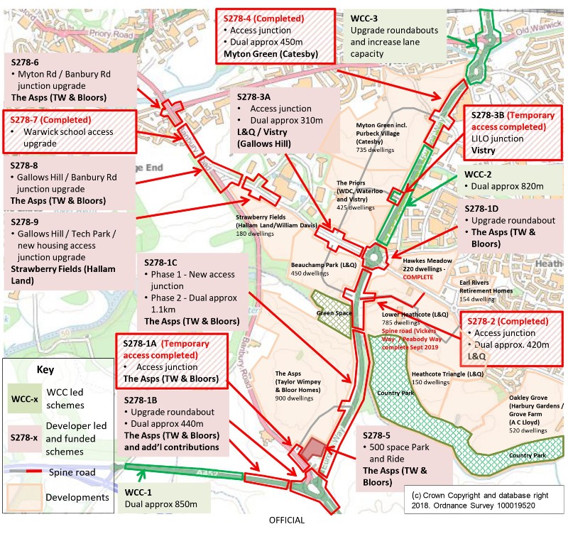 Europa Way plan of completed works