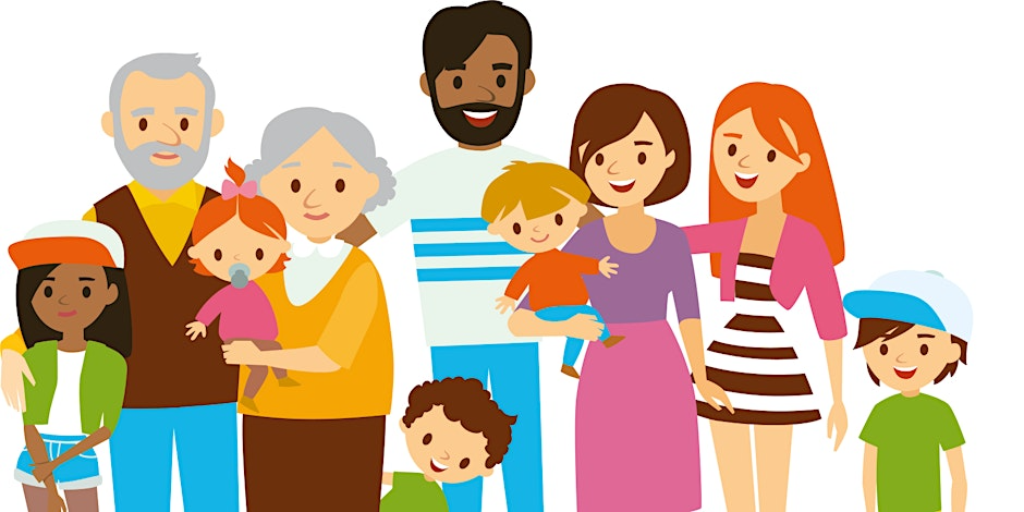 Cartoon image of families used by family information services (FIS)