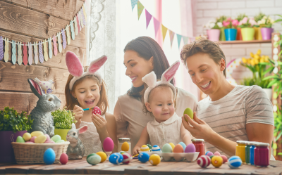 A family celebrating Easter together