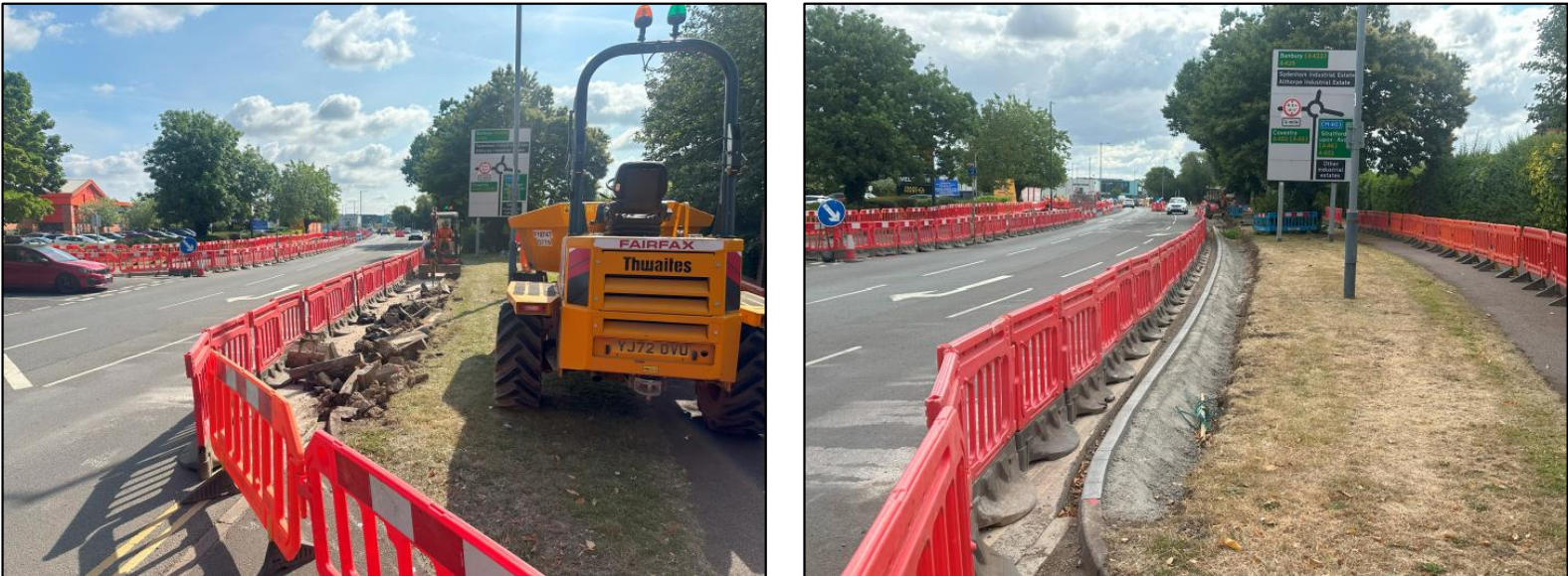 Figure 3 Phase J – Kerb Realignment Westbound