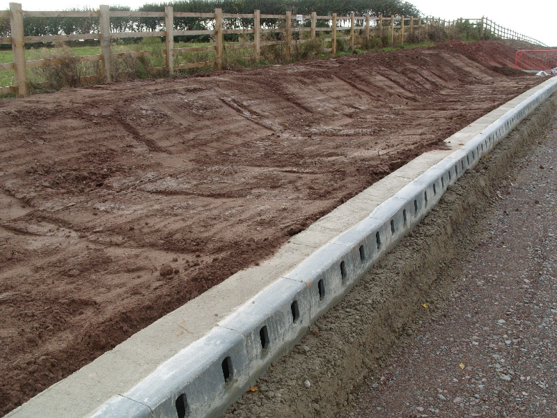 Figure 4 - Kerbing progress