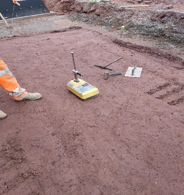 Figure 4 compaction trial of the first layer of imported structural backfill