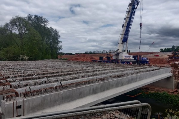 Figure 4 – Westley Bridge – Concrete Beams now in place