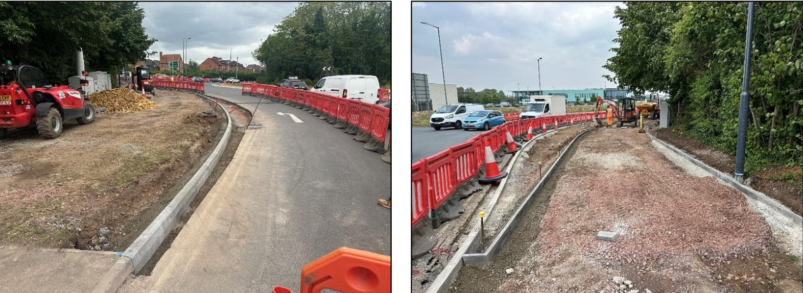 Figure 5 phase m highway kerb and footpath edge kerb installation