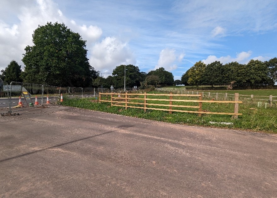 Figure 5 - fencing being installed across the site