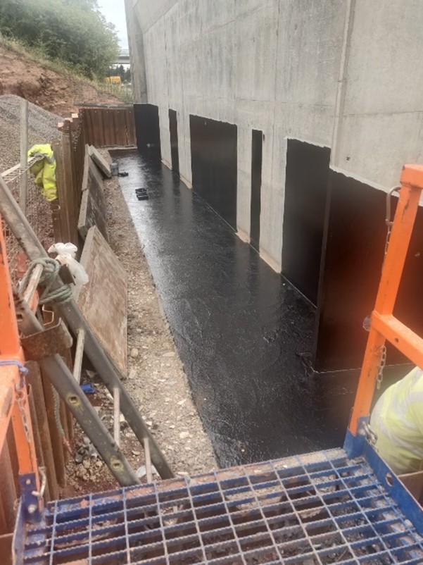 operatives blackjacking the new a46 bridge east abutment