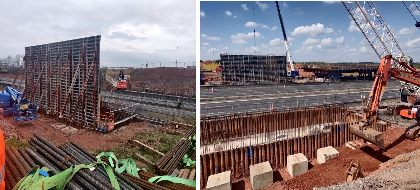 a46 new bridge west abutment formwork