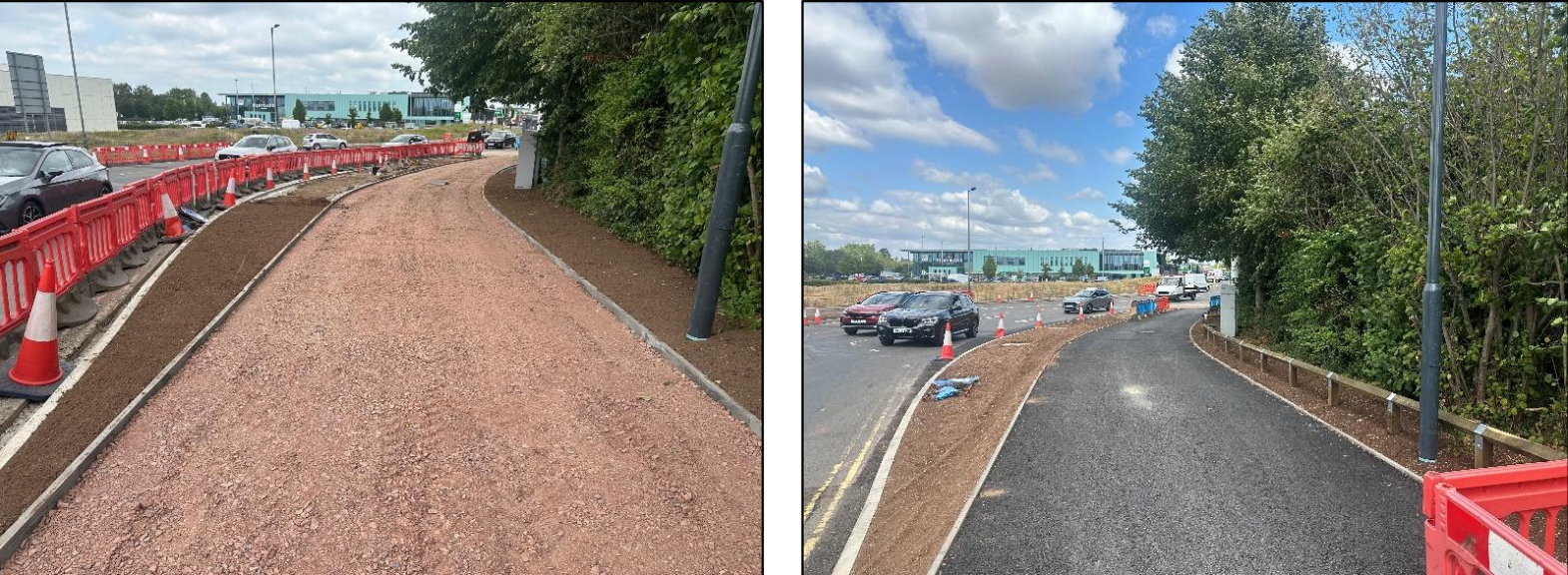 Figure 6 phase m footway stone and tarmac layers